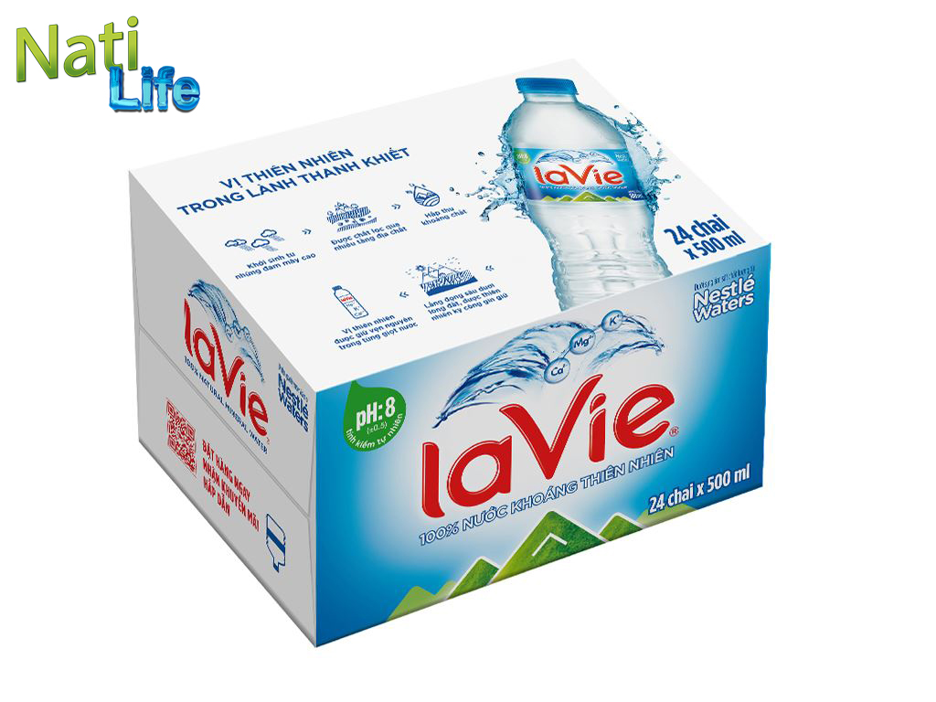 Thùng nước khoáng lavie 500ml